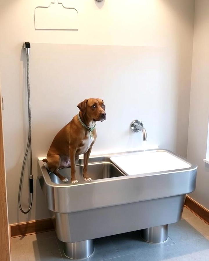 Minimalist Dog Wash Station with Sleek Design