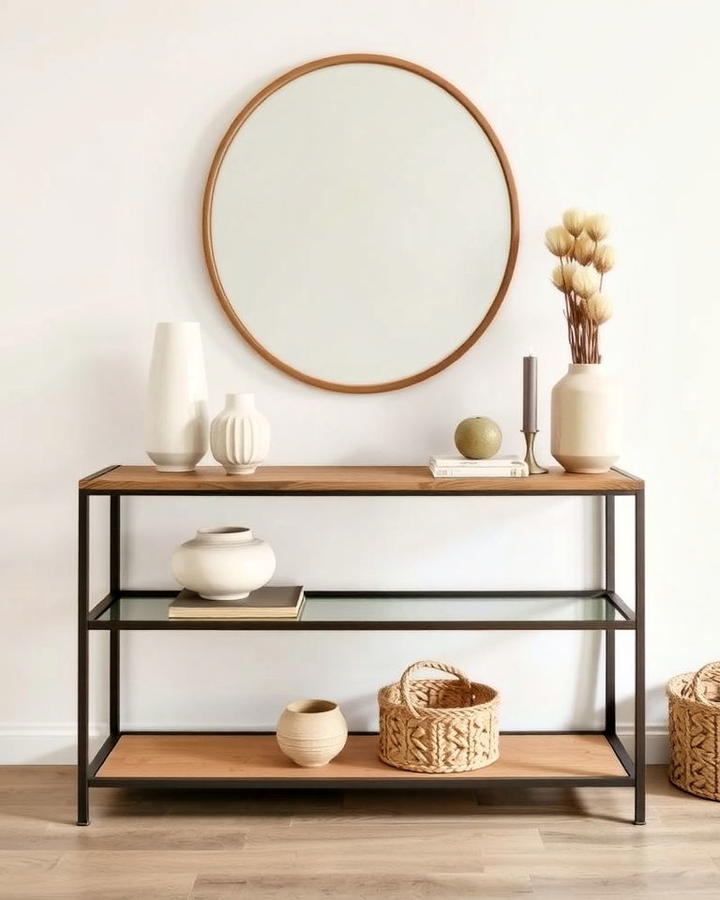 Minimalist Entryway Table Decor With a Neutral Palette