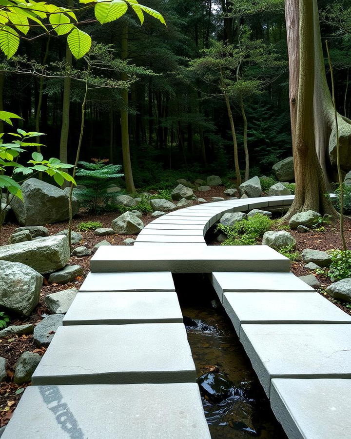 Minimalist Flat Stone Bridge