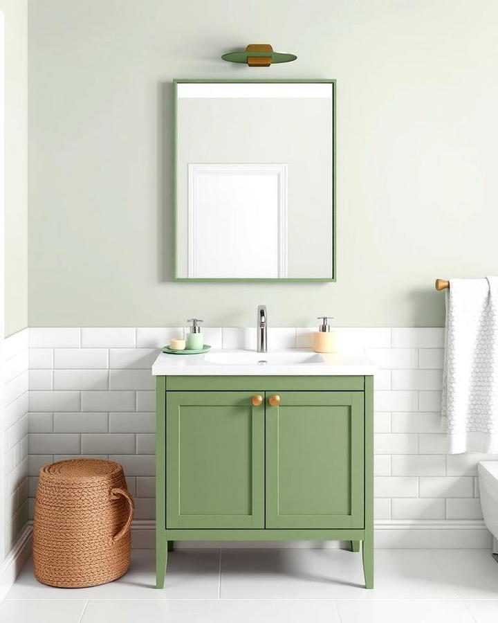 Minimalist Green Vanity Design