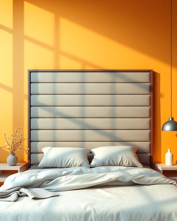 Minimalist Grey Panel Headboard