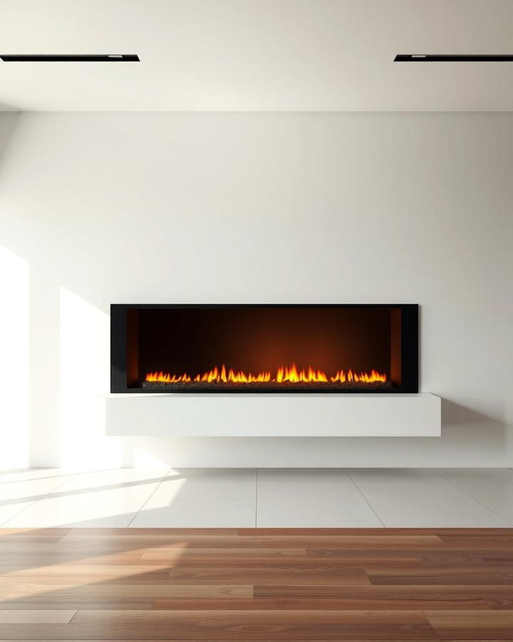 Minimalist Linear Fireplace