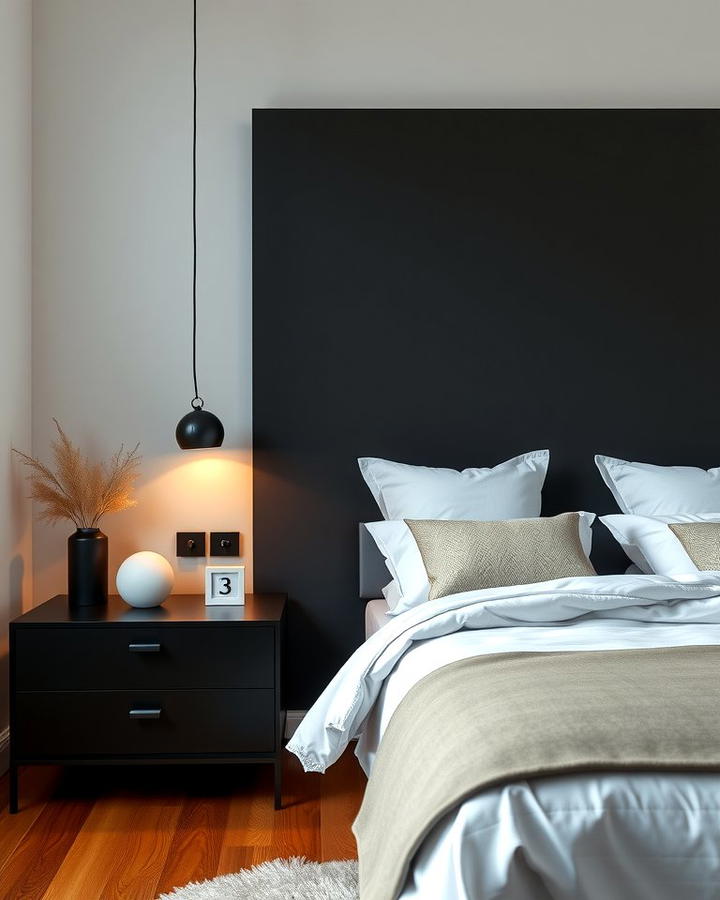 Minimalist Matte Black Nightstands