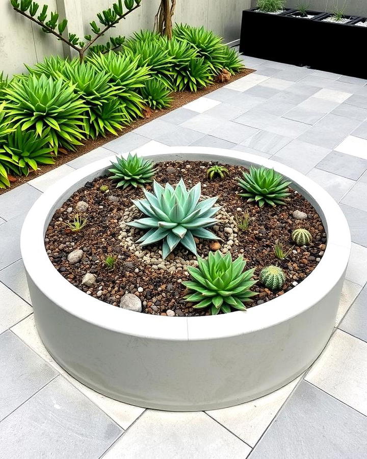 Minimalist Round Garden Bed