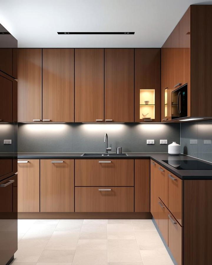 Minimalist Smart Kitchen with Streamlined Design