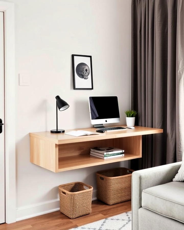 Minimalist Wall mounted Floating Desk