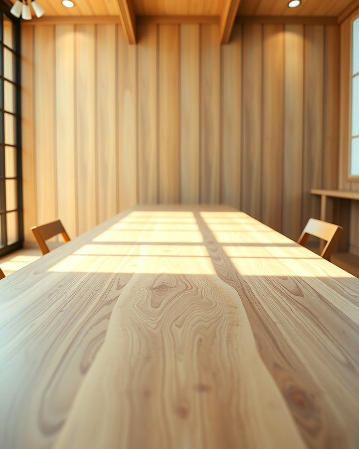 Minimalist Wooden Dining Table