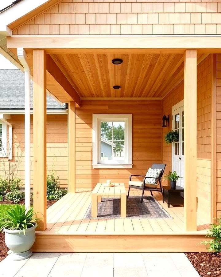 Minimalist Wooden Porch