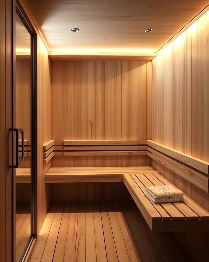 Minimalist Wooden Sauna