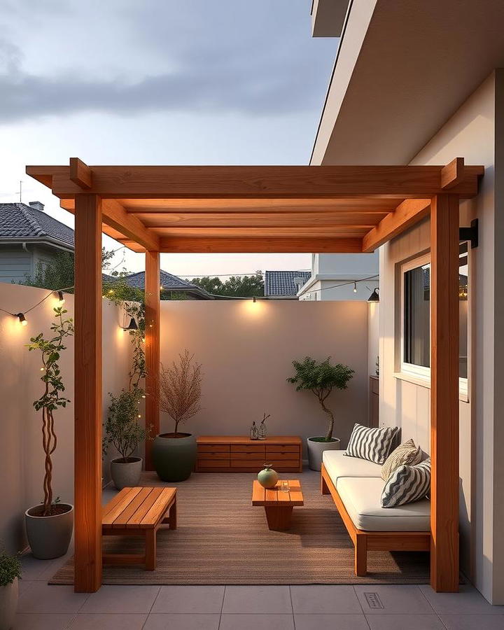 Minimalistic Wooden Pergola