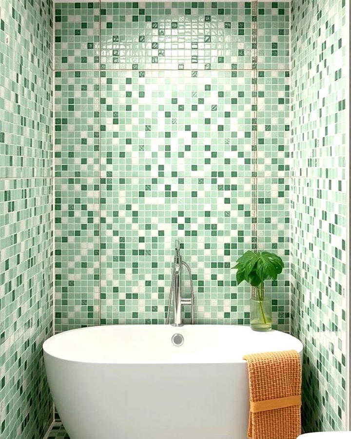 Mint Green Mosaic Tiles for an Artistic Flair