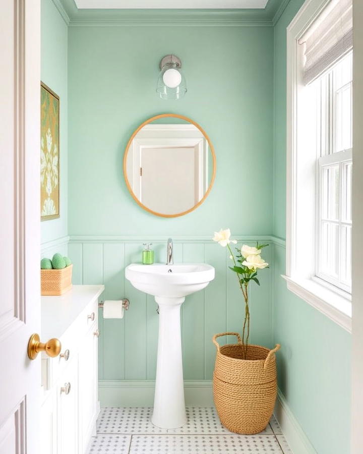 Mint Green Palette Powder Room