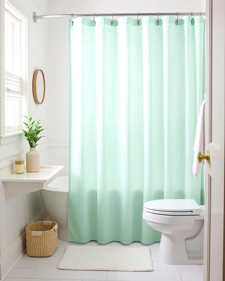 Mint Green Shower Curtain for a Quick Update