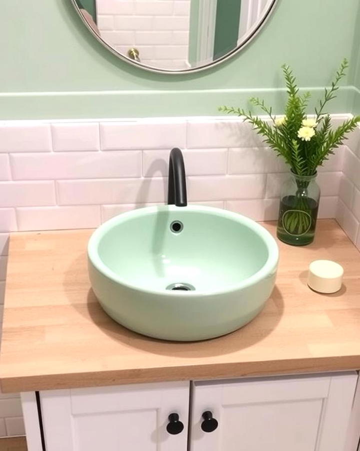 Mint Green Sink for a Unique Touch