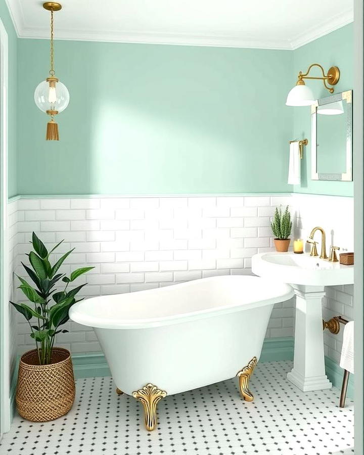 Mint Green and White Color Scheme for a Balanced Look