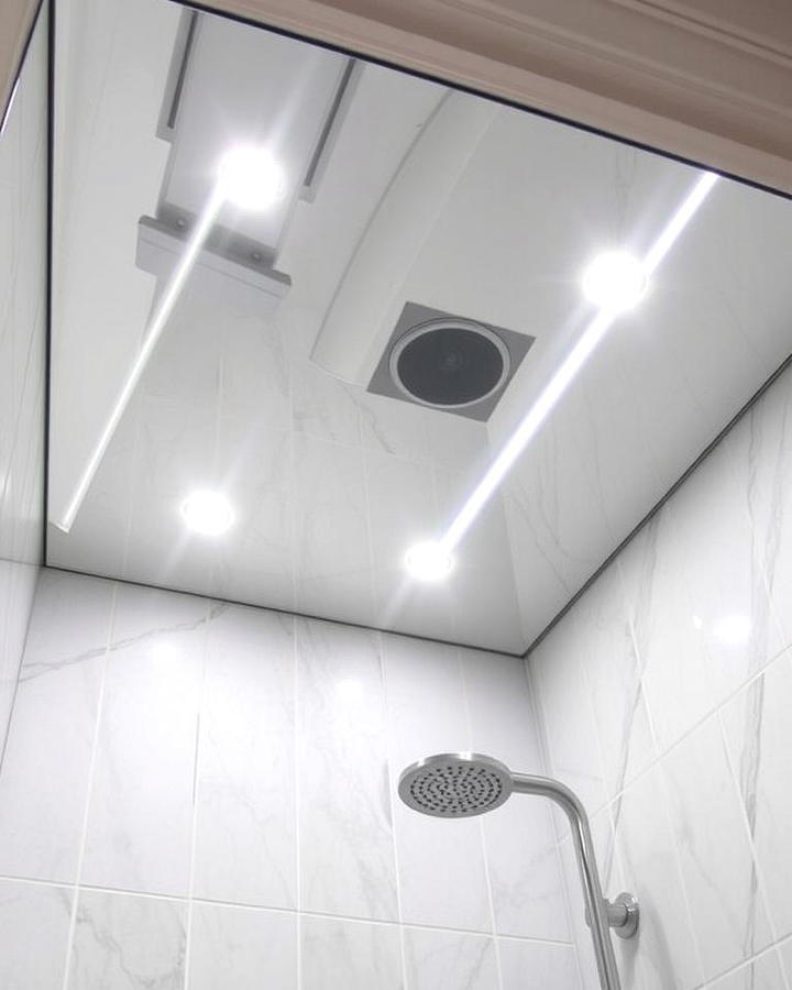 Mirror Ceiling with Integrated Lights