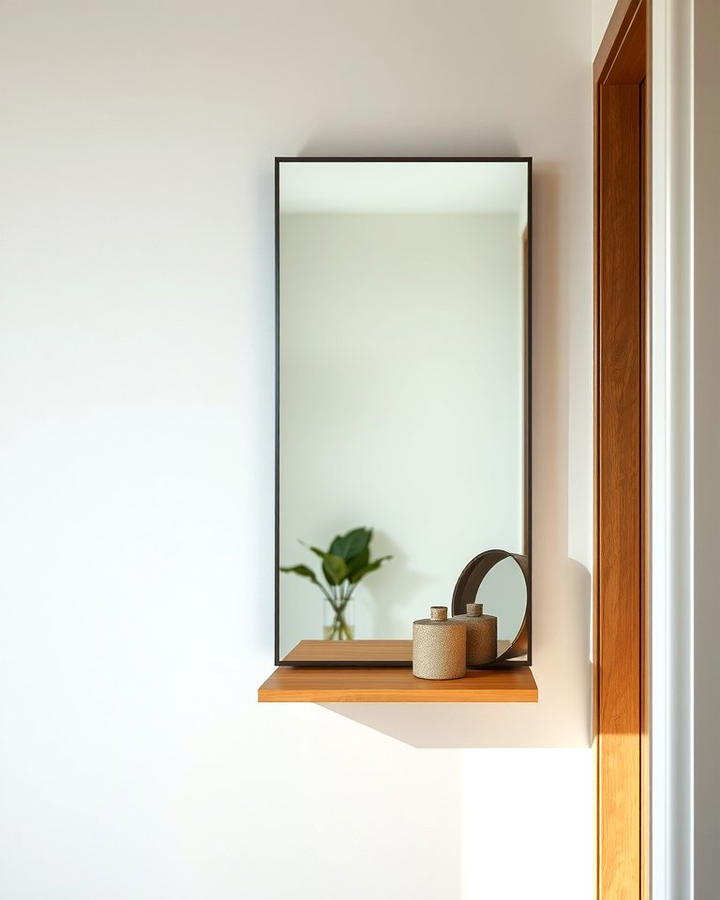 Mirror with Built In Shelf