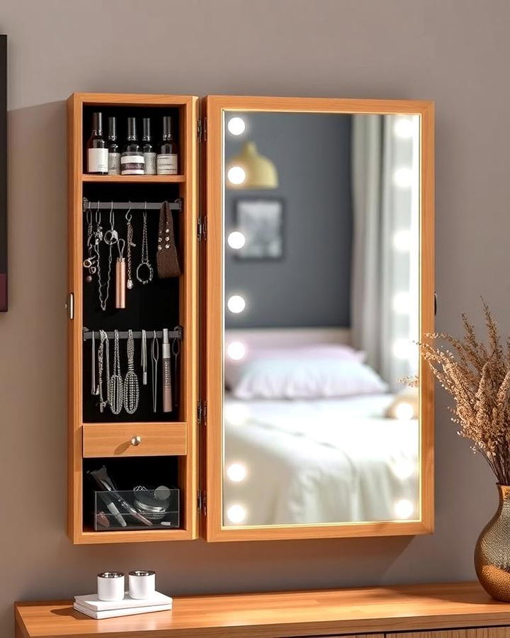 Mirror with Built In Storage for Functionality