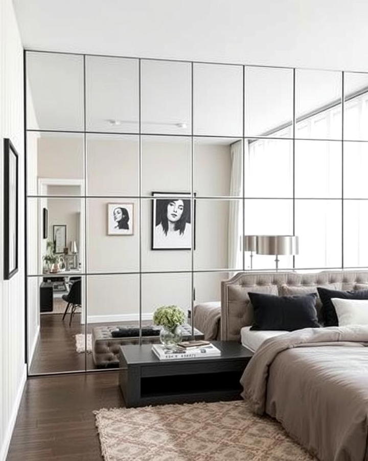 Mirrored Accent Wall for Bold Impact