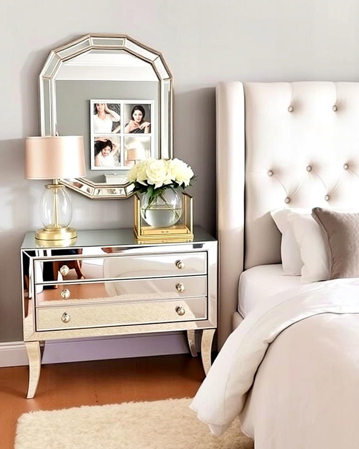 Mirrored Furniture in Bedroom