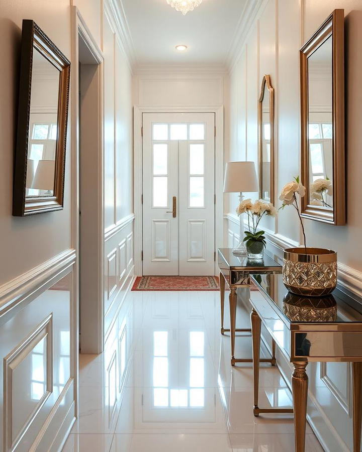 Mirrored Wainscoting for Extra Light