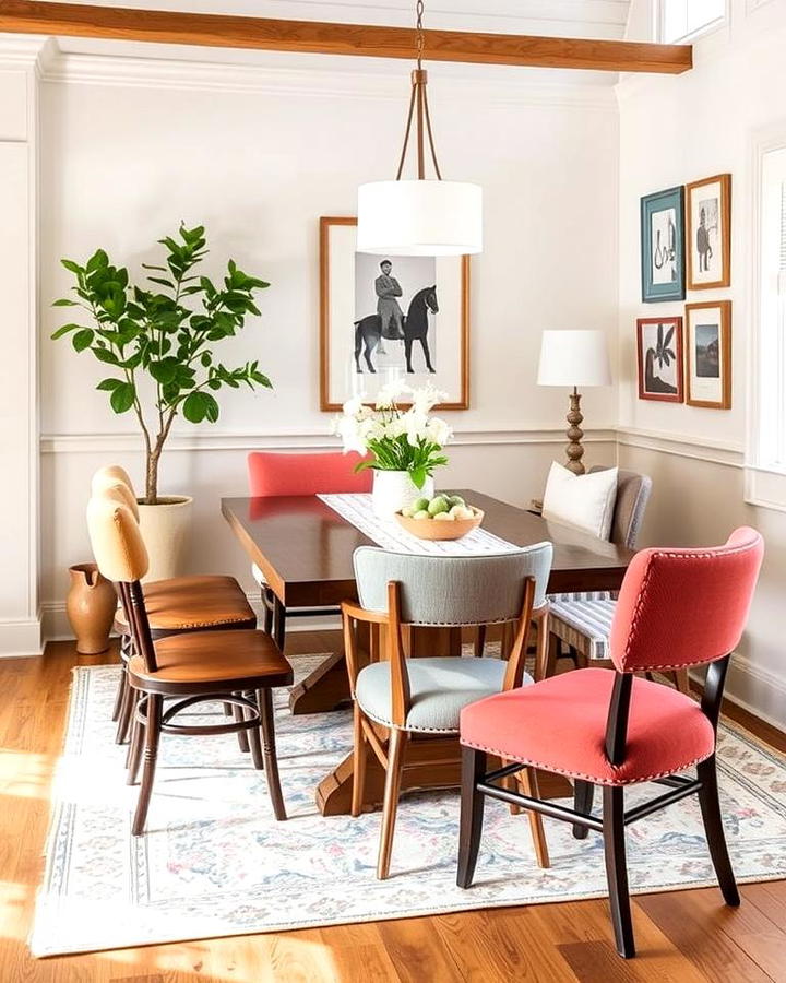 Mix and Match Seating for a Relaxed Look