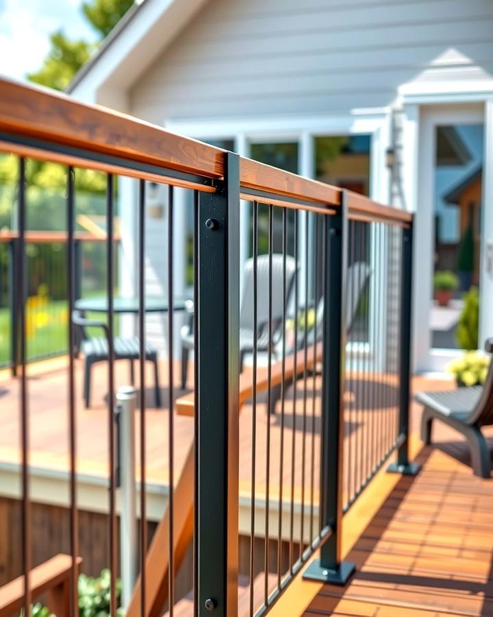 Mixed Material Horizontal Railing