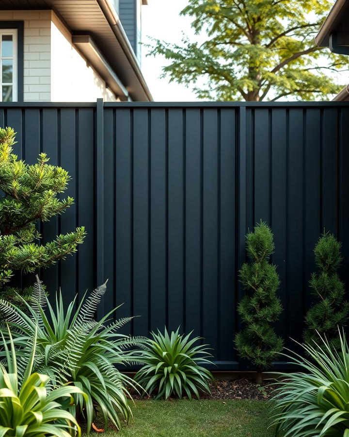 Modern Black Fence