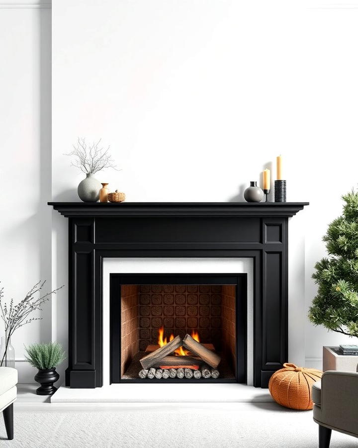 Modern Black Mantel