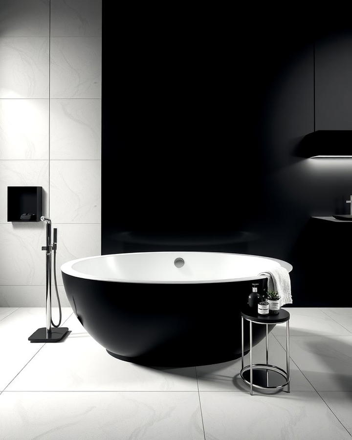 Modern Black Tub Surround