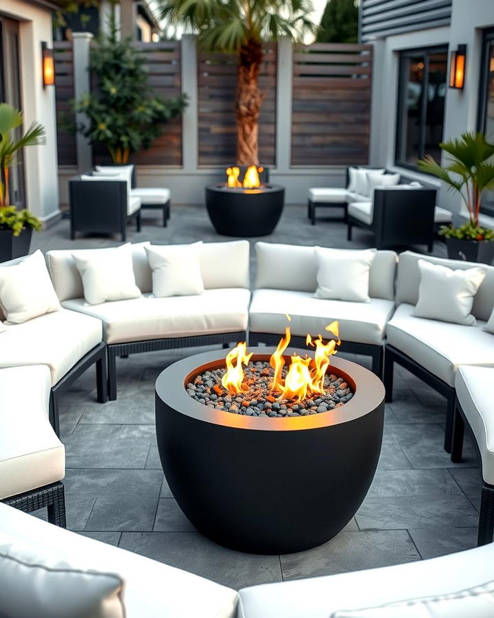 Modern Fire Pit Area