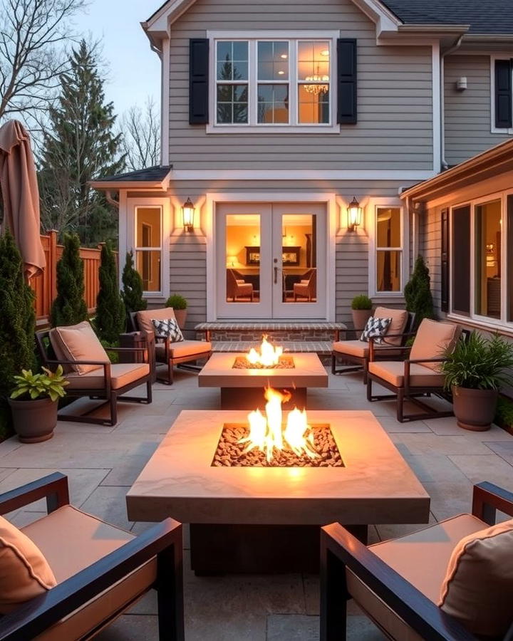 Modern Fire Pit Feature