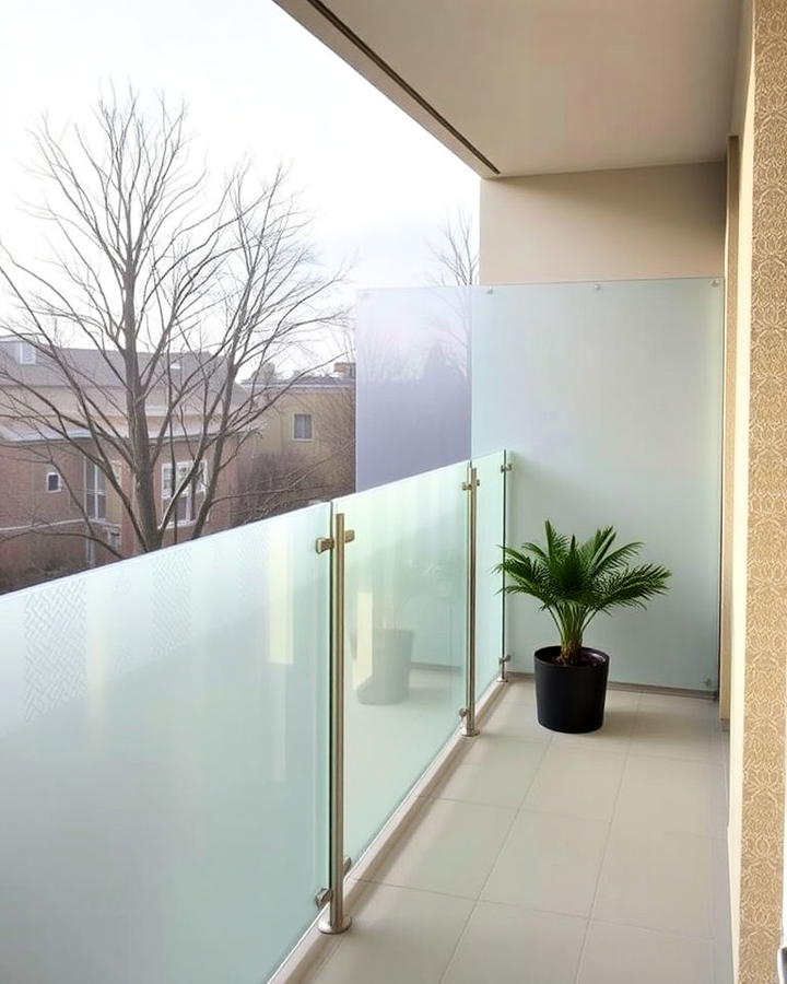 Modern Frosted Glass Railing