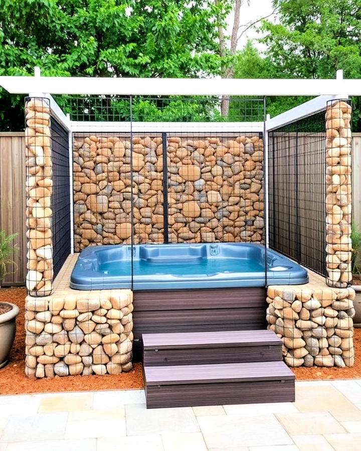 Modern Gabion Walls Privacy