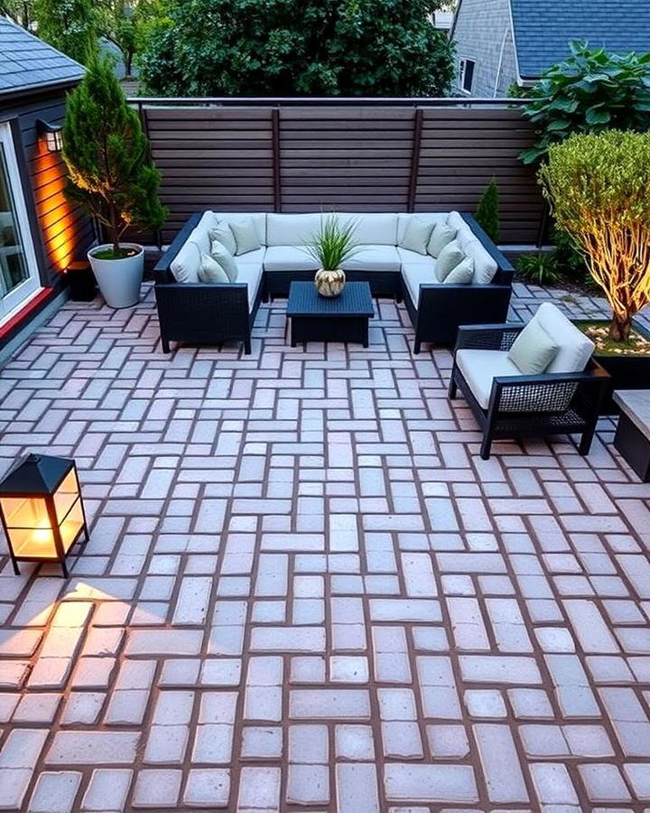 Modern Geometric Cobblestone Layout