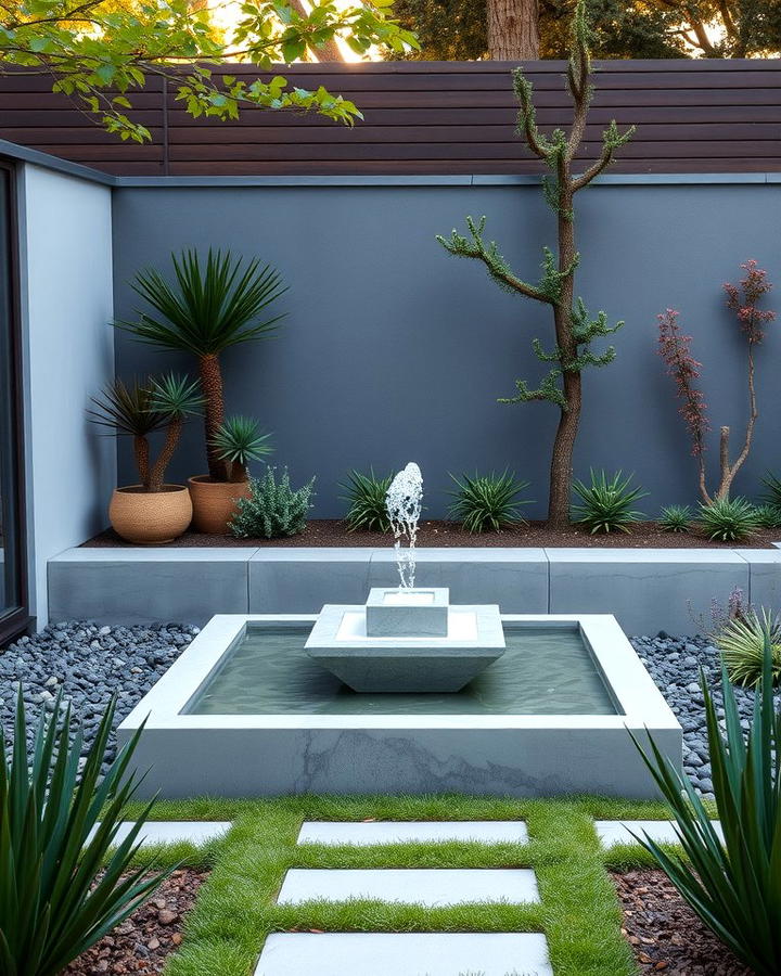 Modern Geometric Fountain
