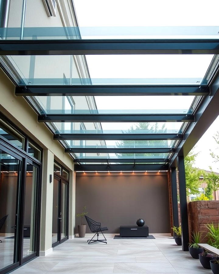 Modern Glass Roof Covering