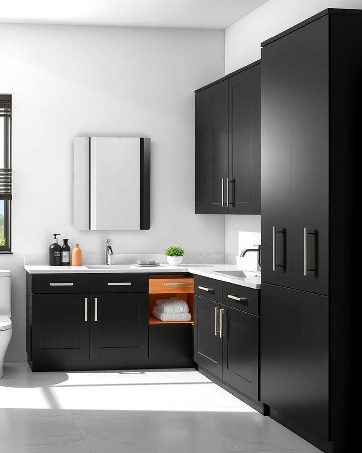 Modern Matte Black Cabinets