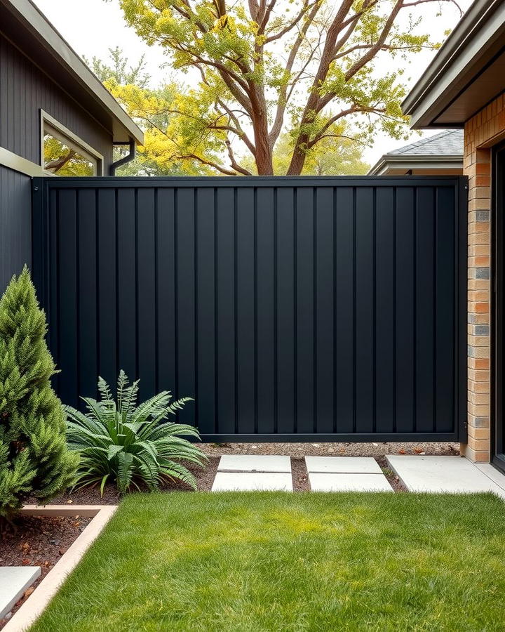 Modern Minimalist Black Fence