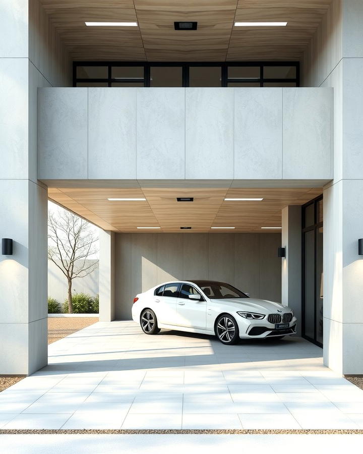 Modern Minimalist Car Porch