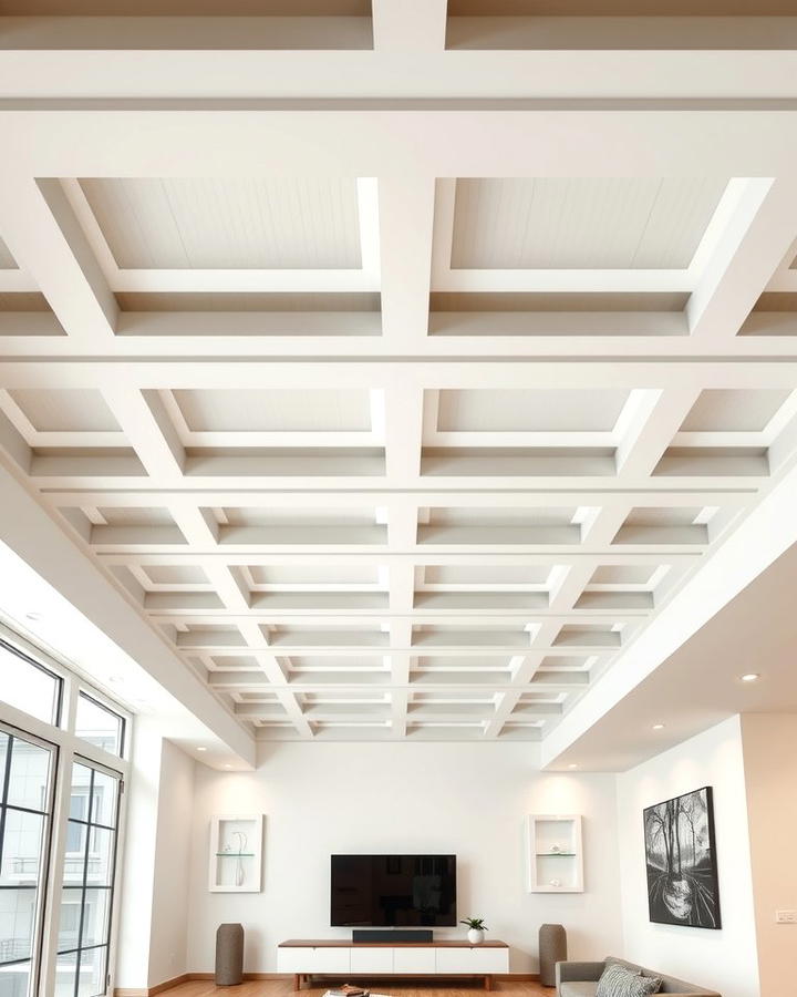 Modern Minimalist Coffered Ceiling