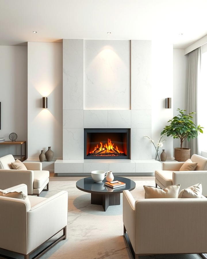 Modern Minimalist Fireplace Design