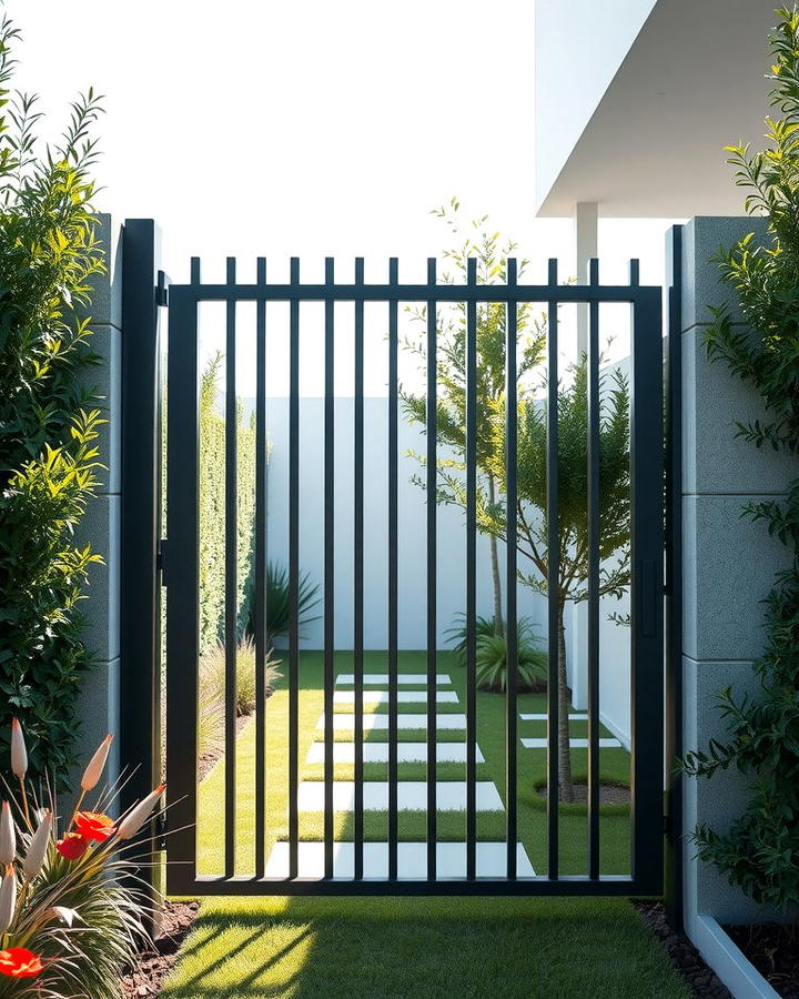 Modern Minimalist Metal Gate