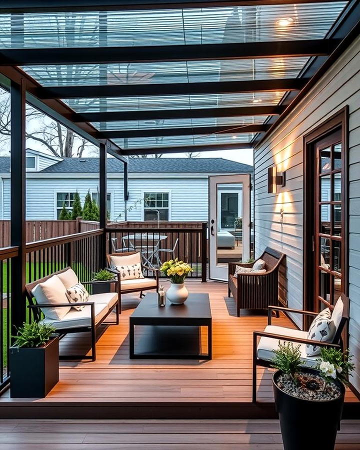 Modern Porch with Sleek Materials