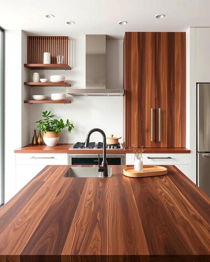 Modern Sophistication with Walnut Countertops