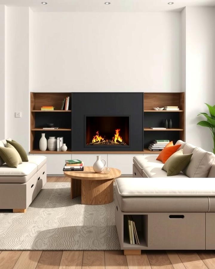 Modular Fireplace Bench