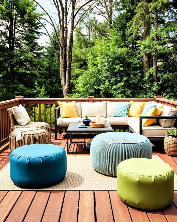 Modular Poufs and Ottomans for Deck