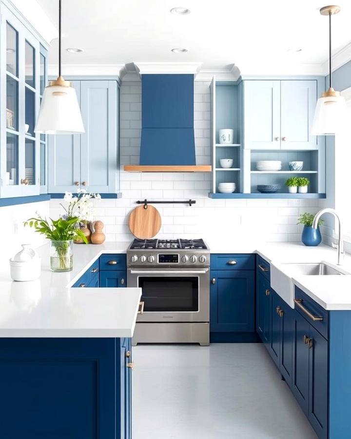 Monochromatic Blue and White Palette