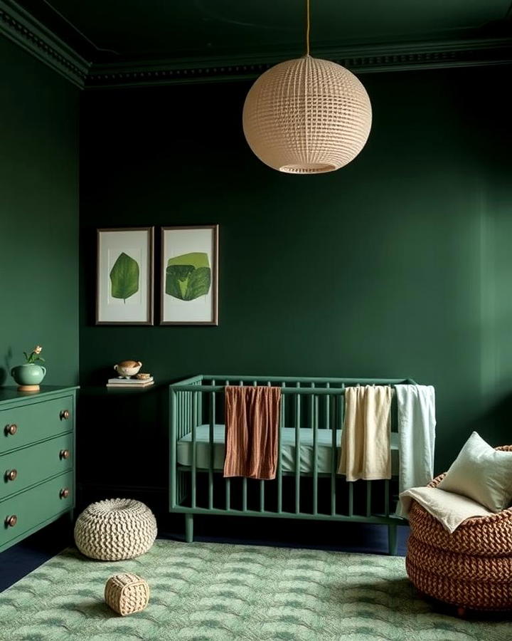 Monochromatic Dark Green Nursery