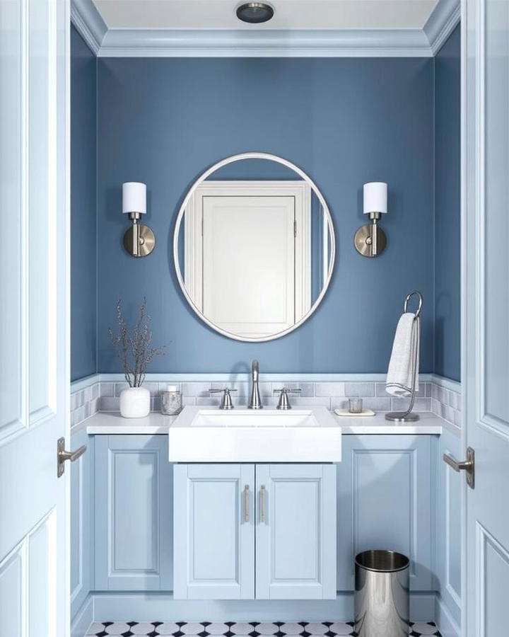 Monochromatic Powder Room